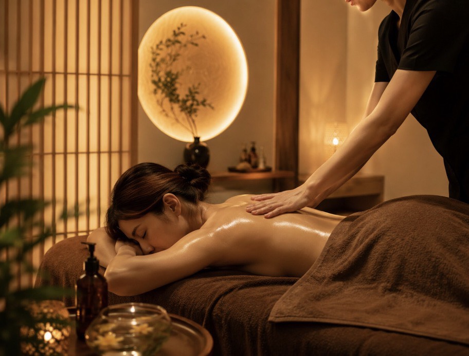 onsen SPA annex アロマトリートメントの様子